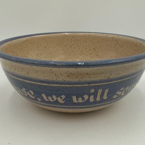 1988 Artist Signed Joshua 24:15 Bible Scripture Pottery Bowl 10" - Picture 7 of 10